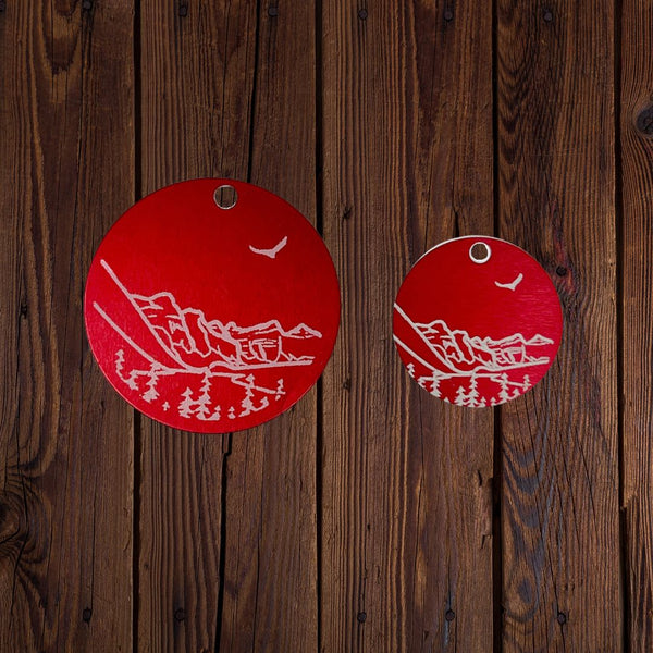 Rocky Mountain Dog Personalized Aluminum Dog ID Tag 1"