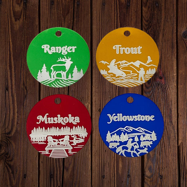 Rocky Mountain Dog Personalized Aluminum Dog ID Tag 1.5"