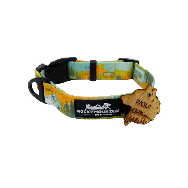 Rocky Mountain Dog Personalized Wooden Shape Dog ID Tags