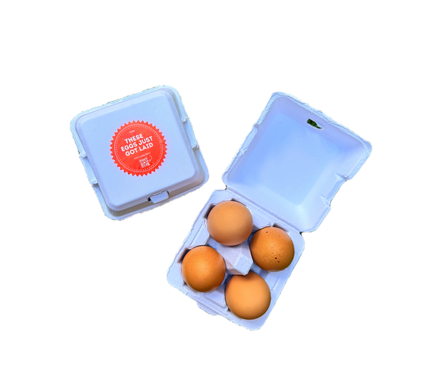 The Smart Coop "Just Got Laid" 4-Egg Carton
