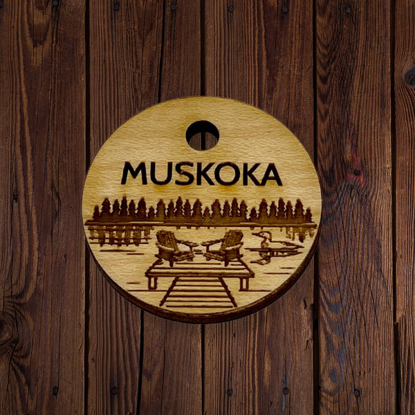 Rocky Mountain Dog Personalized Wooden Dog ID Tag