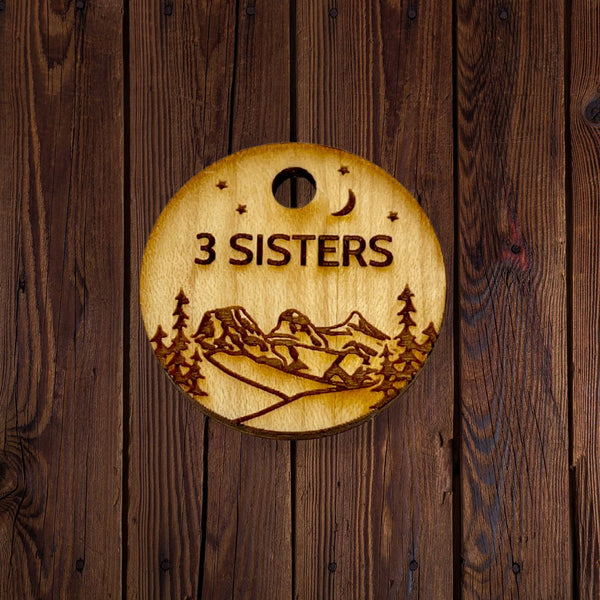 Rocky Mountain Dog Personalized Wooden Dog ID Tag