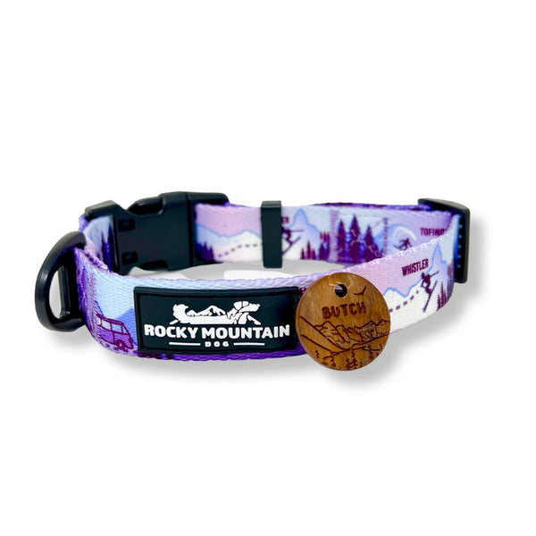 Rocky Mountain Dog Personalized Wooden Dog ID Tag