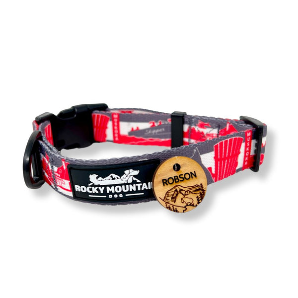 Rocky Mountain Dog Personalized Wooden Dog ID Tag