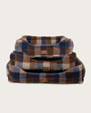 ALTERNATE VIEW OF MOUNTAIN PLAID PET BED - KUDDLER IN BLUE/TAN image number 6