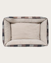 ALTERNATE VIEW OF BLOCK PLAID PET BED - KUDDLER IN TAN/BLACK image number 2