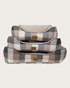 ALTERNATE VIEW OF BLOCK PLAID PET BED - KUDDLER IN TAN/BLACK image number 4