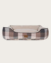 BLOCK PLAID PET BED - KUDDLER IN TAN/BLACK image number 1