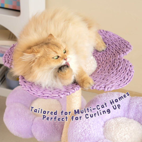 Happy & Polly Purple Woven Flower Cat Tree