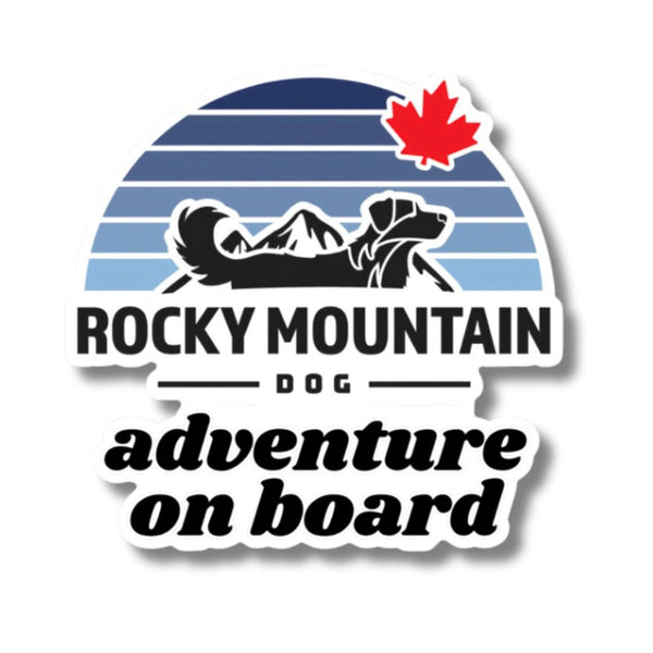 Rocky Mountain DogAdventure on Board Bumper Sticker