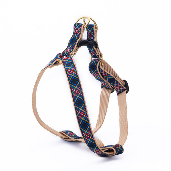 Up Country Black Tartan Dog Harness