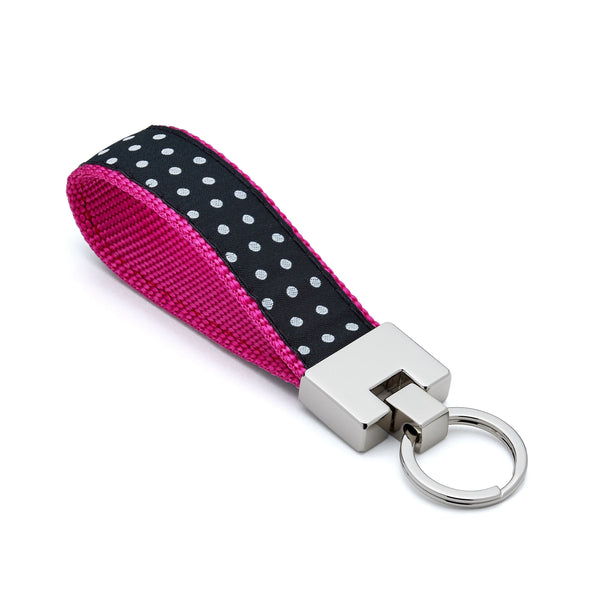 Up Country Black and White Dot Key Ring