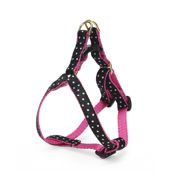 Up Country Black and White Dot Small Breed Dog Harness