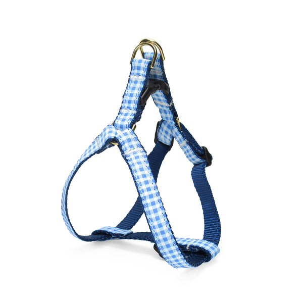 Up Country Blue Gingham Small Breed Dog Harness