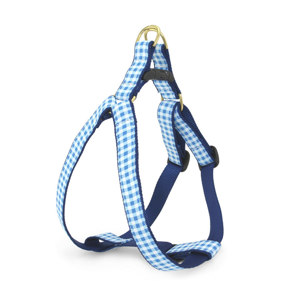 Up Country Blue Gingham Dog Harness