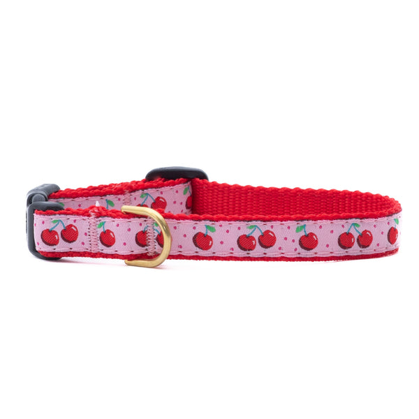 Up Country Cherries Small Breed Dog Collar