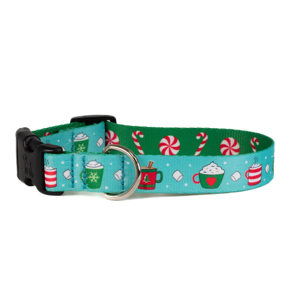 Up Country Christmas Cocoa Printed Dog Collar