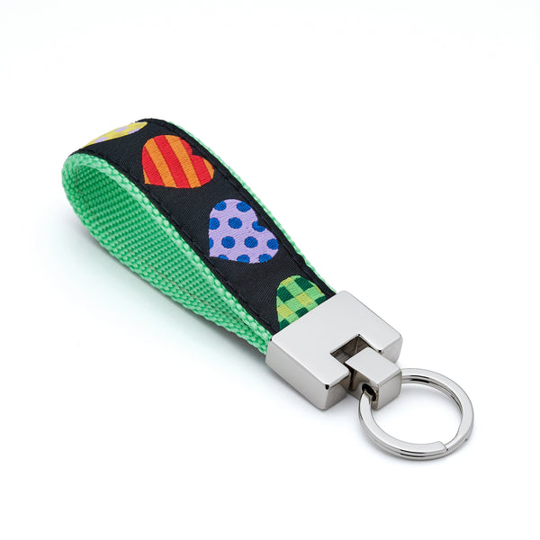 Up Country Colorful Hearts Key Ring