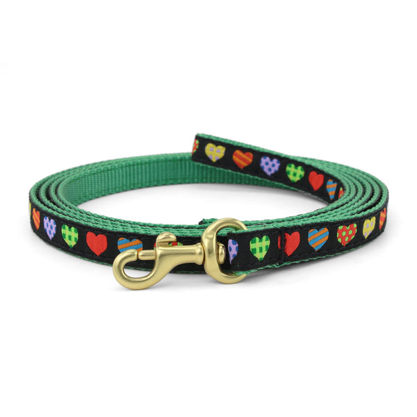 Up Country Colorful Hearts Small Breed Dog Lead