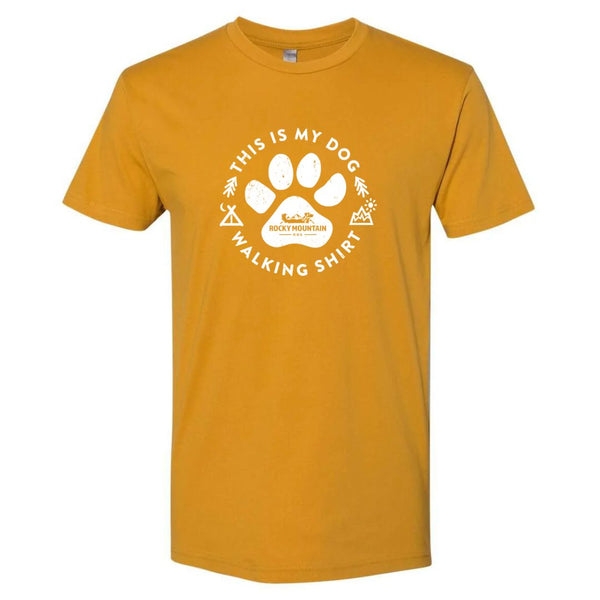 Rocky Mountain Dog Gold Men's Dog Walking T-Shirt