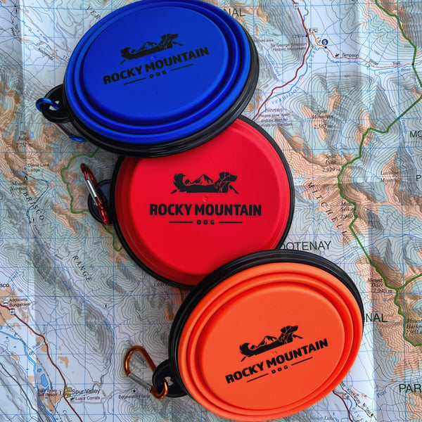 Rocky Mountain Dog Collapsible Silicone Dog Bowl
