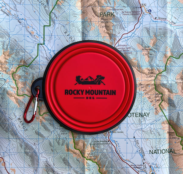 Rocky Mountain Dog Collapsible Silicone Dog Bowl