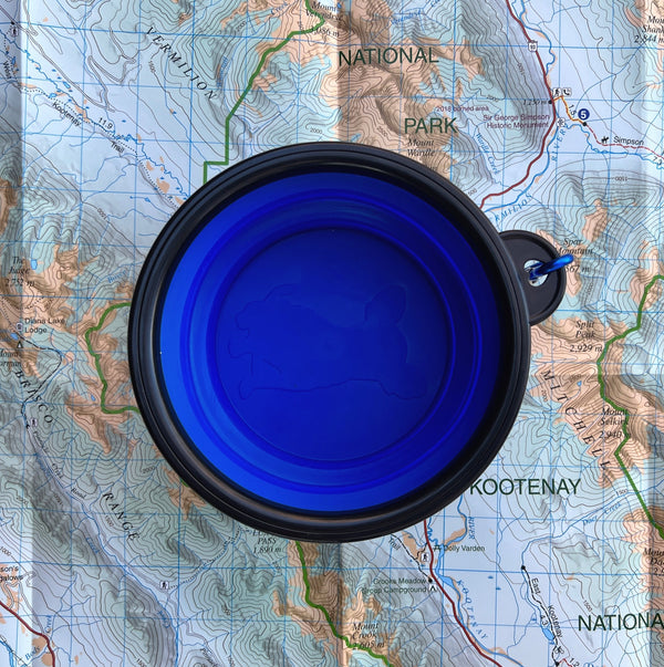 Rocky Mountain Dog Collapsible Silicone Dog Bowl