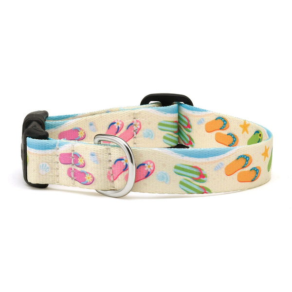 Up Country Flip Flops Printed Dog Collar