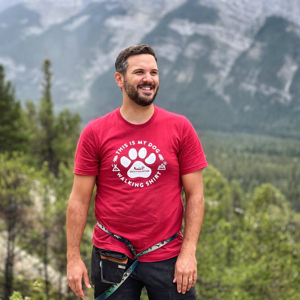 Rocky Mountain Dog Men's Dog Walking T-Shirt