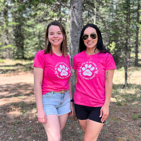Rocky Mountain Dog Pink Women's Dog Walking T-Shirt