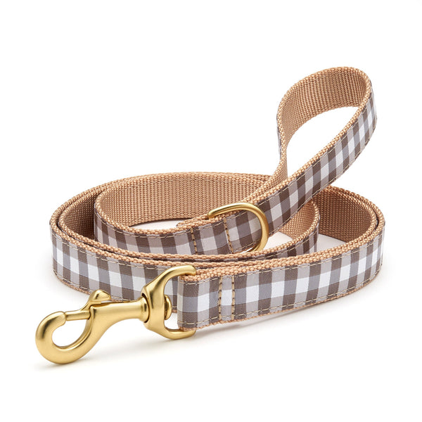 Up Country Gray Buffalo Check Dog Lead