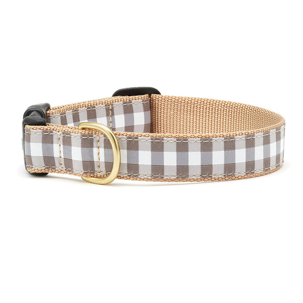 Up Country Inc Gray Buffalo Check Dog Collar