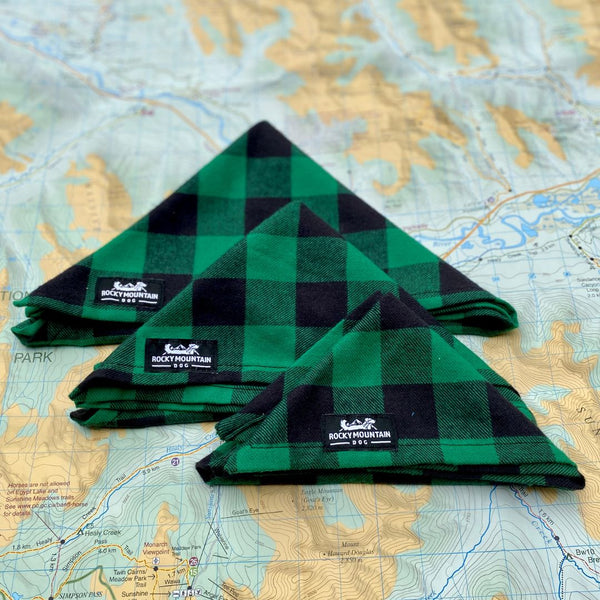 Rocky Mountain Dog Flannel Dog Bandana