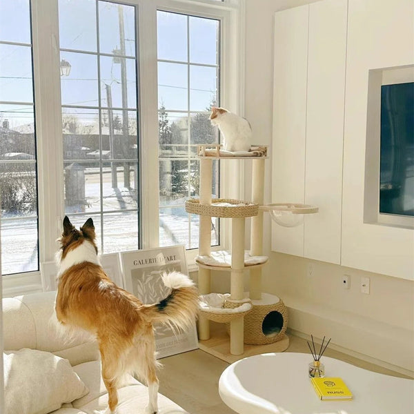 Happy & Polly Whispering Hollow Cat Tree