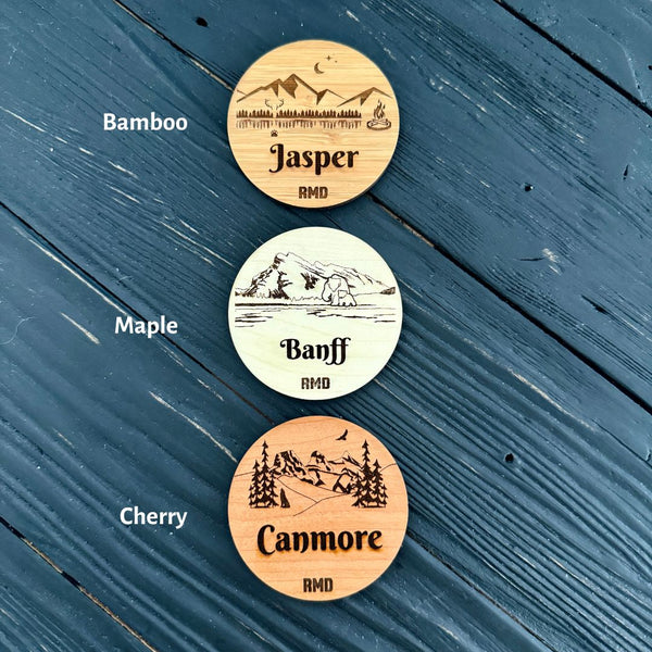 Rocky Mountain Dog Wood Magnets