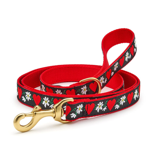 Up Country Hearts and Flowers Dog Lead