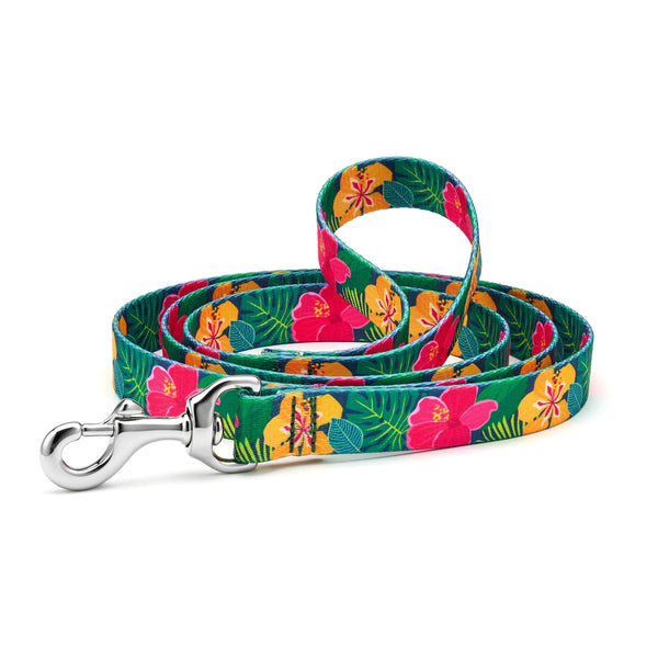 Up Country Hibiscus Printed Dog Lead