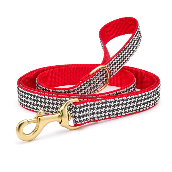 Up Country Classic Black Houndstooth Dog Lead