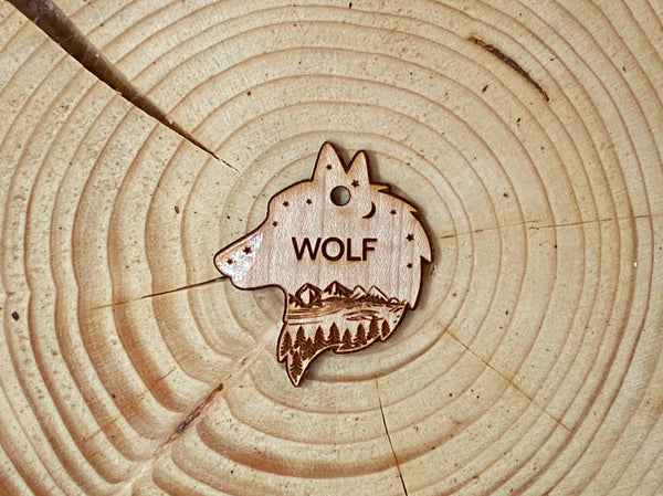 Rocky Mountain Dog Personalized Wooden Shape Dog ID Tags