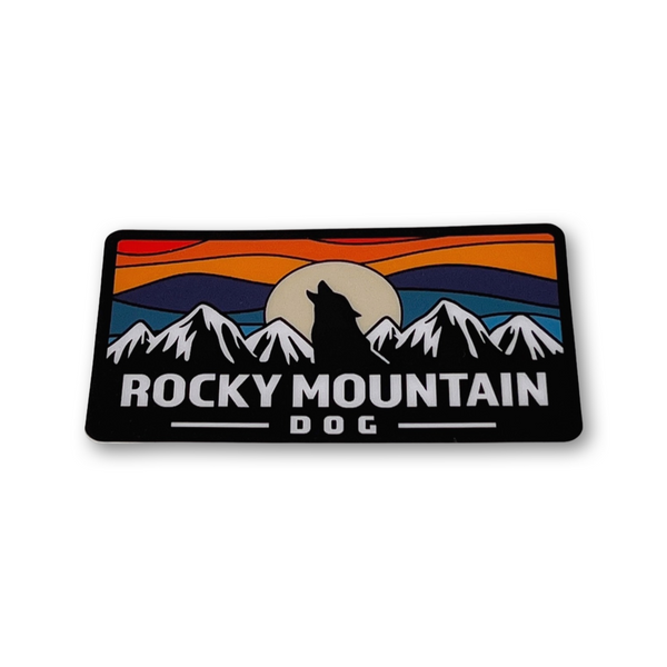 Rocky Mountain Dog Wolf Moon Sticker