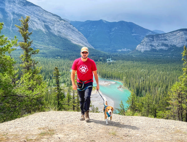 Rocky Mountain Dog Men's Dog Walking T-Shirt