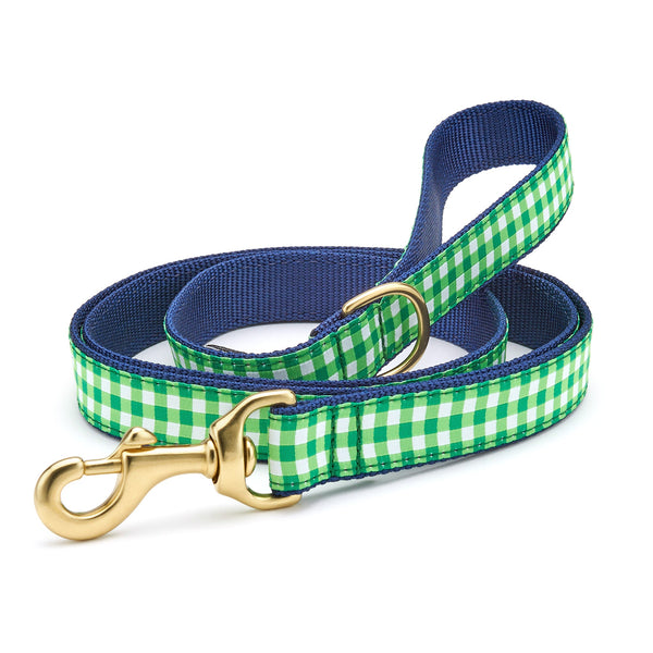 Up Country Lime Gingham Dog Lead