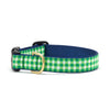 Up Country Lime Gingham Dog Collar