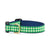 Up Country Lime Gingham Dog Collar