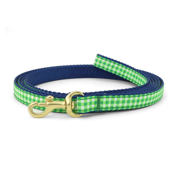 Up Country Lime Gingham Small Breed Dog Lead