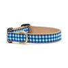 Up Country Navy Gingham Dog Collar