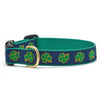 Up Country Navy Shamrock Dog Collar
