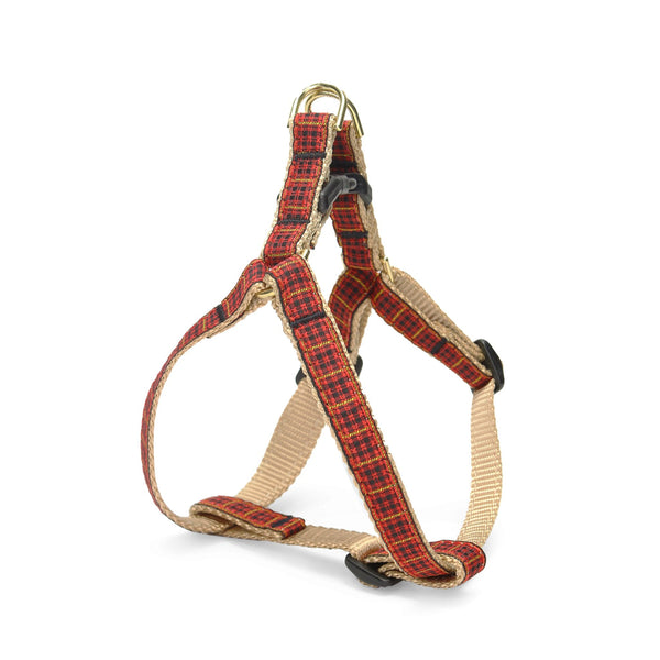 Up Country New Red Plaid Small Breed Dog Harness