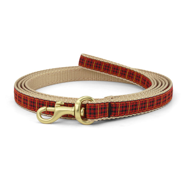 Up Country New Red Plaid Small Breed Dog Lead