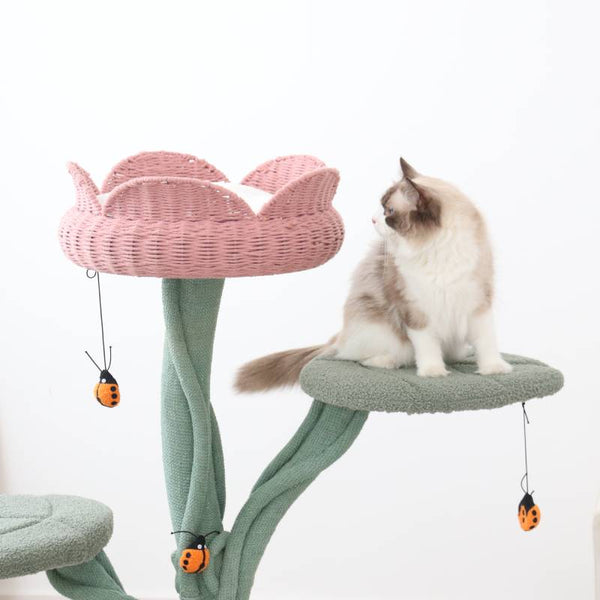 Happy & Polly Yellow Tulip Cat Tree